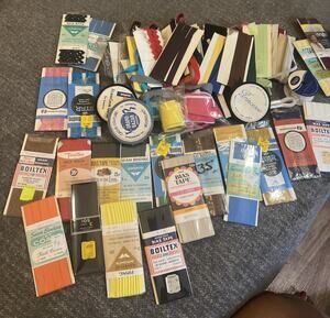 Lot 65 Vintage Seam Binding Bias Tape Lace Twill + Sewing Trims NEW/ Used #20
